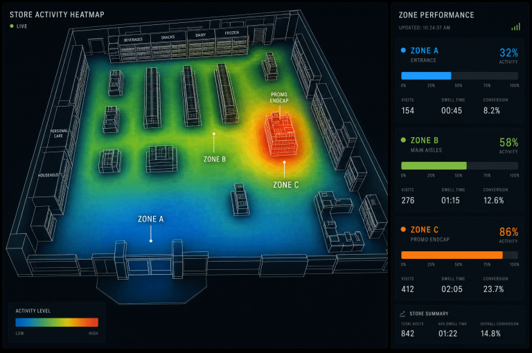 Photo — store heatmap overlay