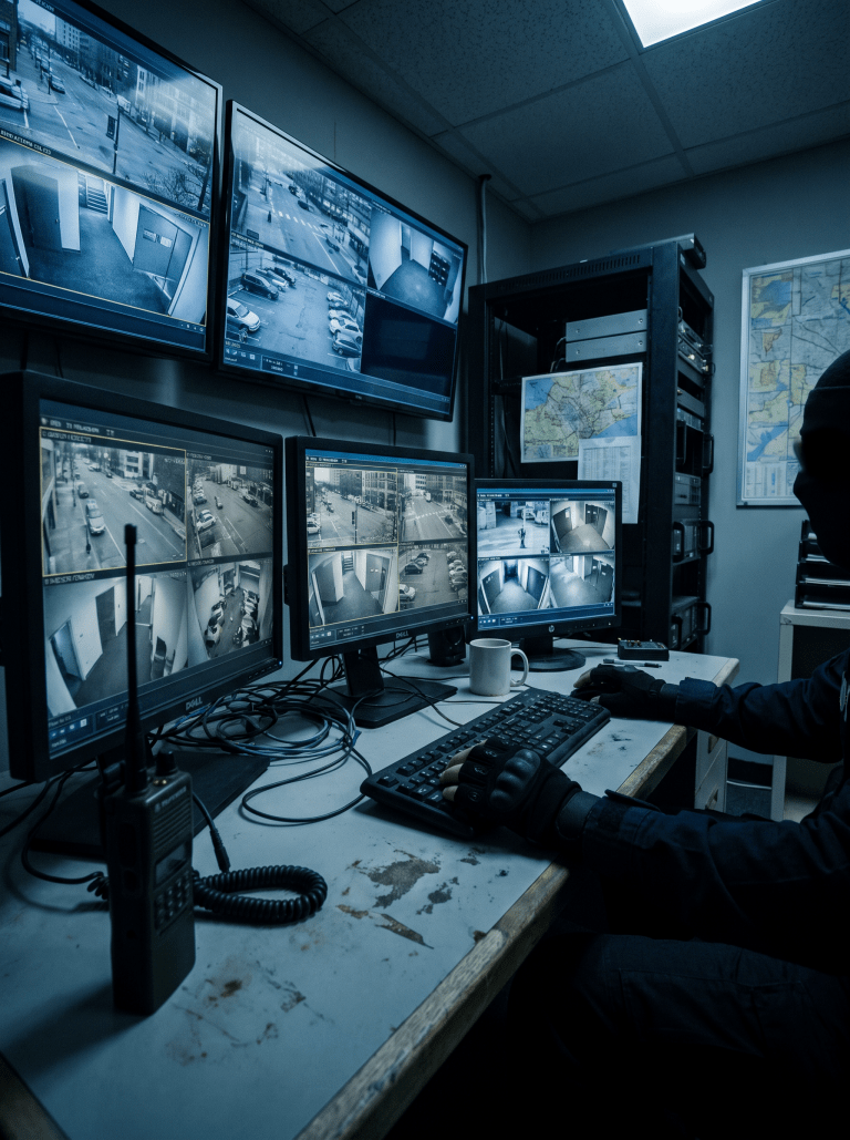 Photo — enterprise CCTV control room