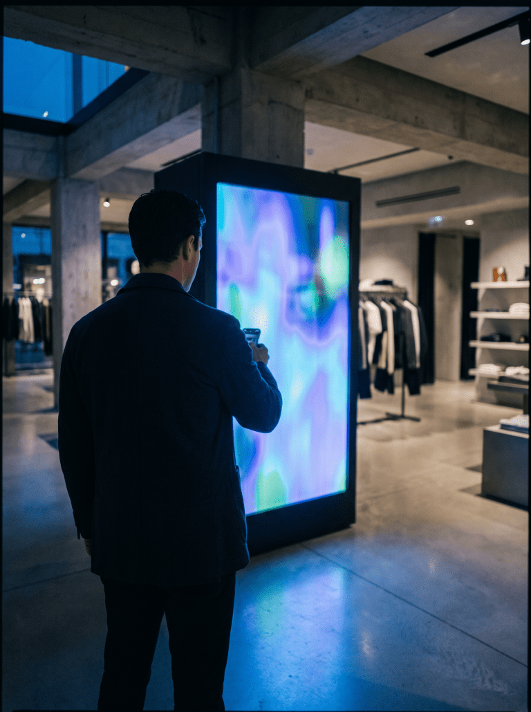 Photo — dynamic digital signage in venue