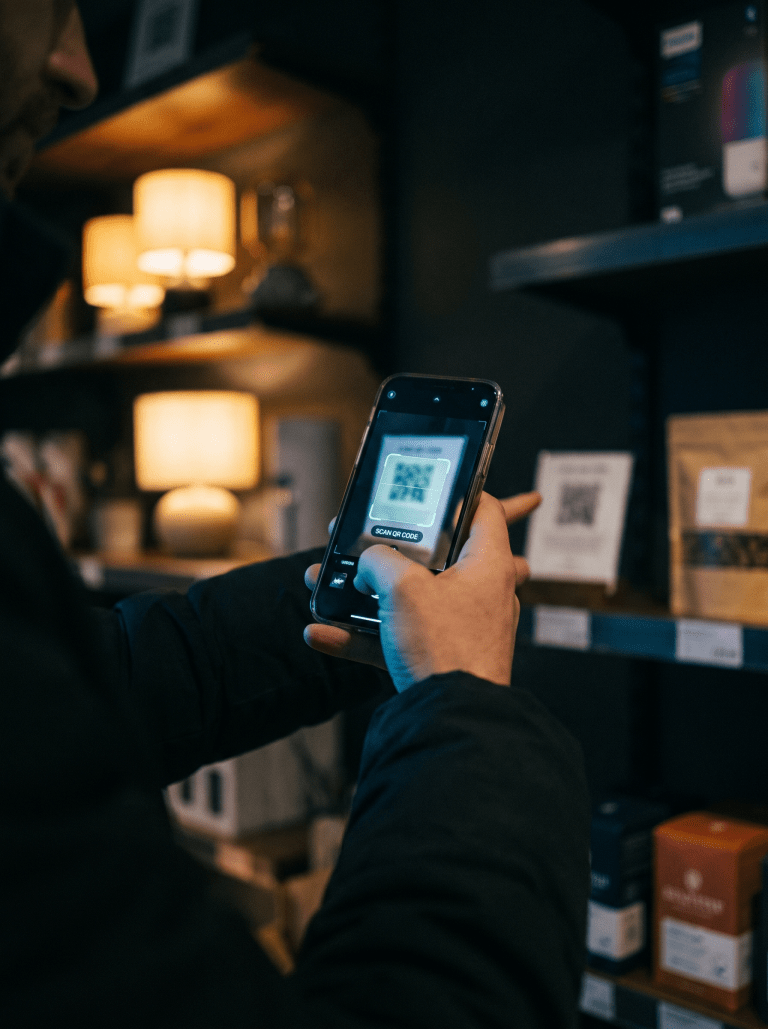 Photo — QR code product interaction