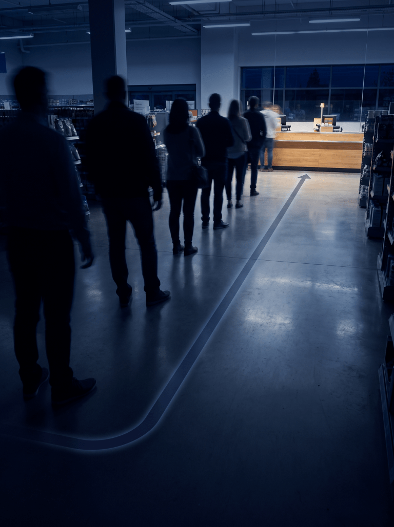 Photo — queue monitoring at checkout