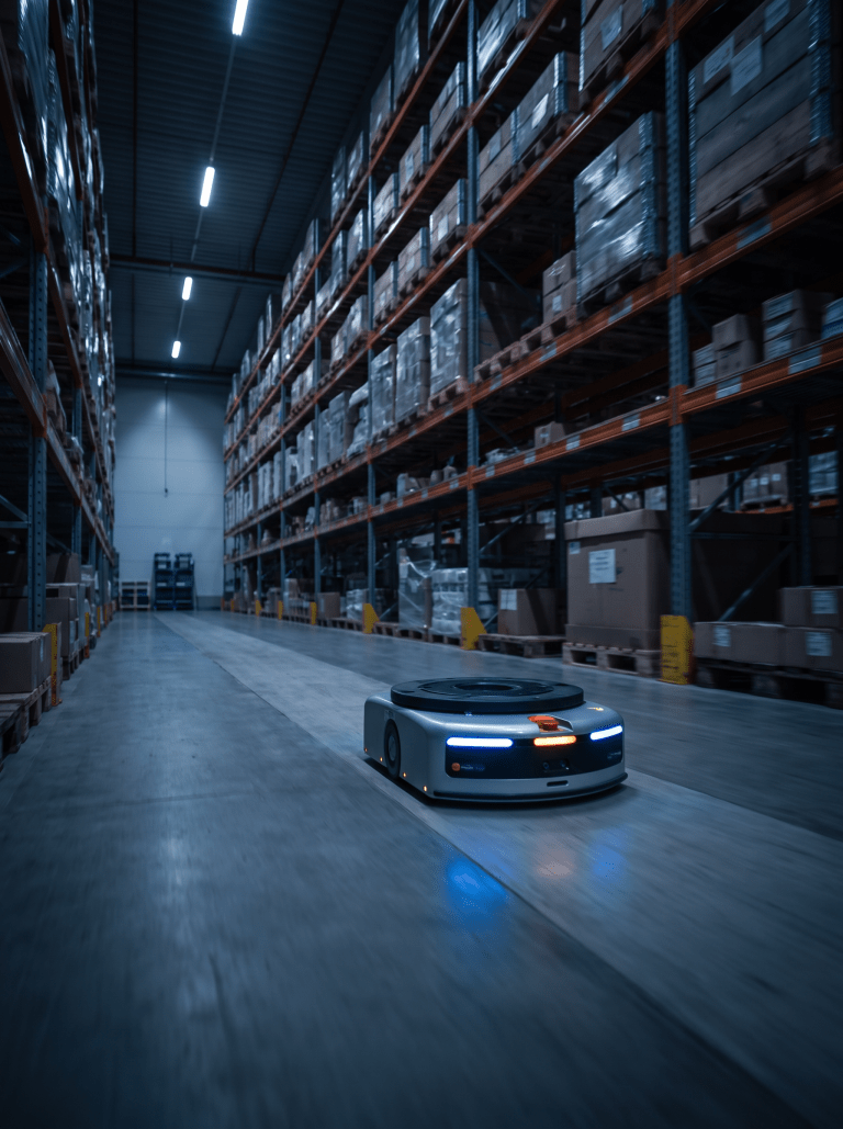 Photo — autonomous cleaning/shelf-scanning robot