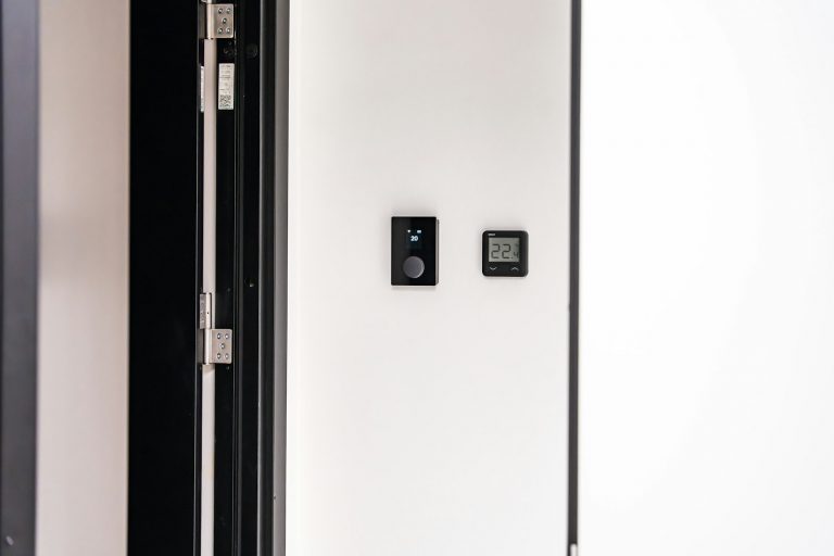 Smart wall-mounted sensor control panel (temporary stock photo)